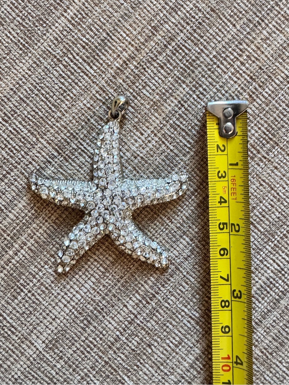 Chunky Rhinestone Starfish Pendant - Picture 5 of 5